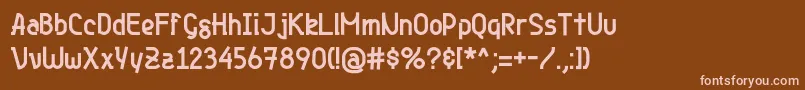 Genjibold Font – Pink Fonts on Brown Background