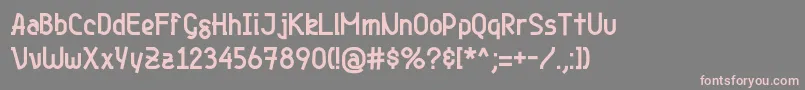 Genjibold Font – Pink Fonts on Gray Background