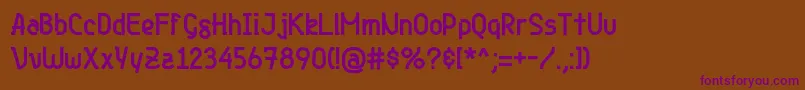 Genjibold Font – Purple Fonts on Brown Background