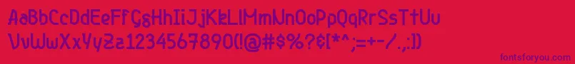 Genjibold Font – Purple Fonts on Red Background