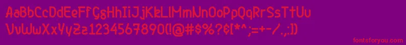Genjibold Font – Red Fonts on Purple Background