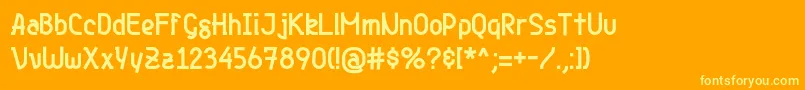 Genjibold Font – Yellow Fonts on Orange Background