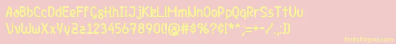 Genjibold Font – Yellow Fonts on Pink Background
