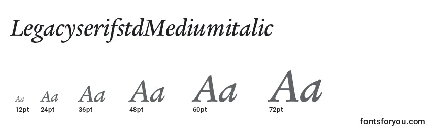 Размеры шрифта LegacyserifstdMediumitalic