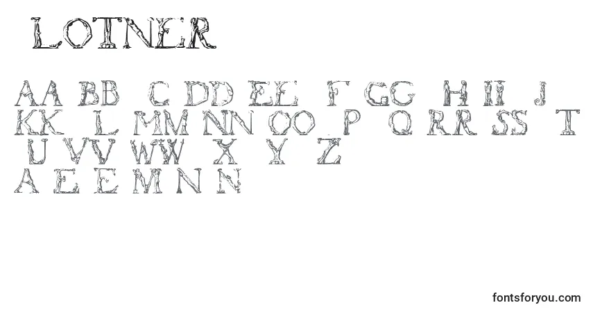 Schriftart Flotner – Alphabet, Zahlen, spezielle Symbole
