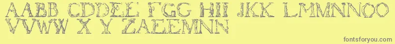 Шрифт Flotner – серые шрифты на жёлтом фоне