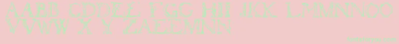 Flotner Font – Green Fonts on Pink Background