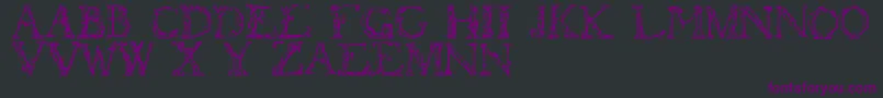 Flotner-fontti – violetit fontit mustalla taustalla