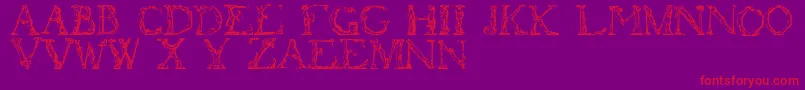 Flotner Font – Red Fonts on Purple Background