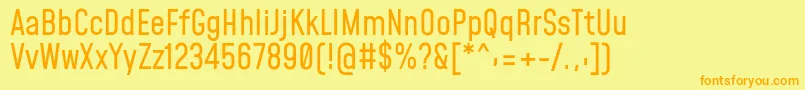 MohaveRegular Font – Orange Fonts on Yellow Background