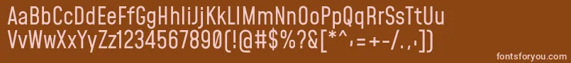 MohaveRegular-fontti – vaaleanpunaiset fontit ruskealla taustalla