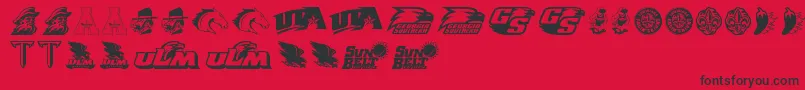 SunBelt Font – Black Fonts on Red Background