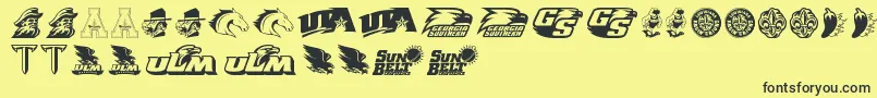 Fonte SunBelt – fontes pretas em um fundo amarelo