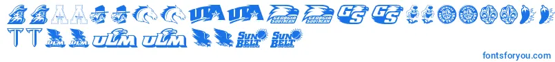 SunBelt Font – Blue Fonts on White Background