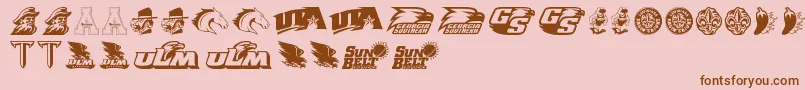 SunBelt Font – Brown Fonts on Pink Background