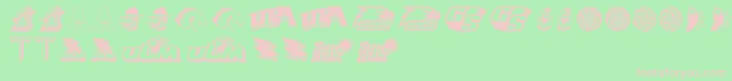 SunBelt Font – Pink Fonts on Green Background