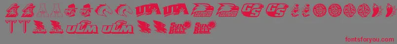 SunBelt Font – Red Fonts on Gray Background