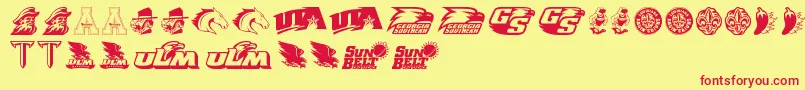 SunBelt Font – Red Fonts on Yellow Background