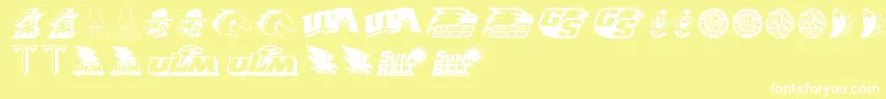 SunBelt Font – White Fonts on Yellow Background