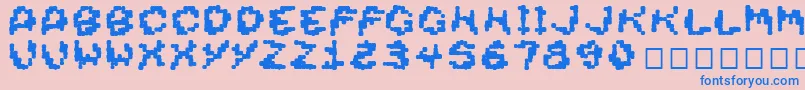 Dirtyheadthick Font – Blue Fonts on Pink Background