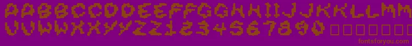 Dirtyheadthick-fontti – ruskeat fontit violetilla taustalla