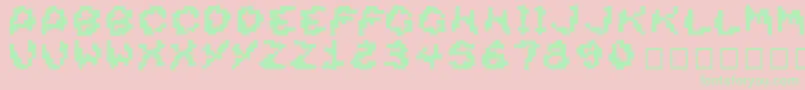 Dirtyheadthick Font – Green Fonts on Pink Background