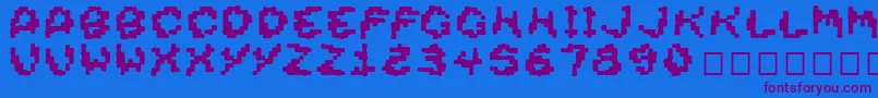 Dirtyheadthick Font – Purple Fonts on Blue Background
