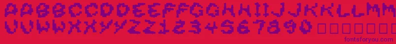 Dirtyheadthick Font – Purple Fonts on Red Background