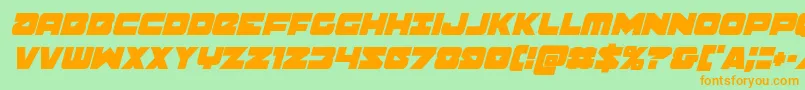 Banjincondital Font – Orange Fonts on Green Background