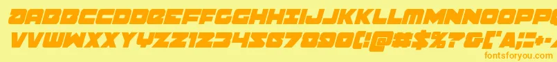 Banjincondital Font – Orange Fonts on Yellow Background