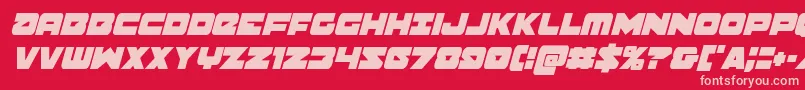 Banjincondital Font – Pink Fonts on Red Background