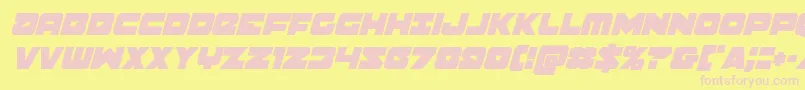 Banjincondital Font – Pink Fonts on Yellow Background