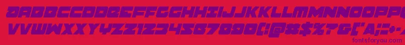 Banjincondital Font – Purple Fonts on Red Background