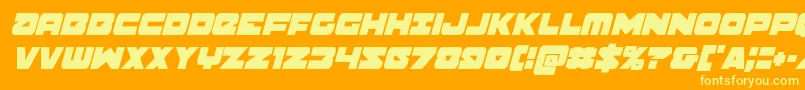 Banjincondital Font – Yellow Fonts on Orange Background