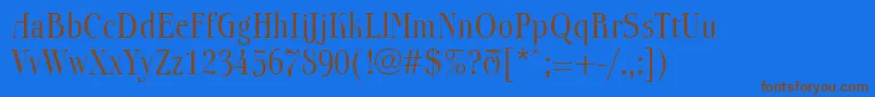 BoberiaLlLight Font – Brown Fonts on Blue Background