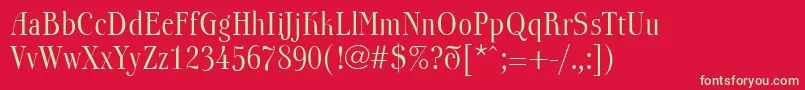 BoberiaLlLight Font – Green Fonts on Red Background