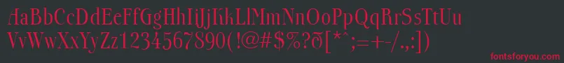 BoberiaLlLight Font – Red Fonts on Black Background