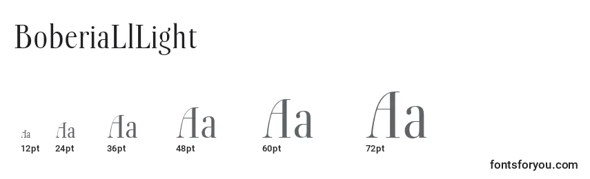BoberiaLlLight Font Sizes