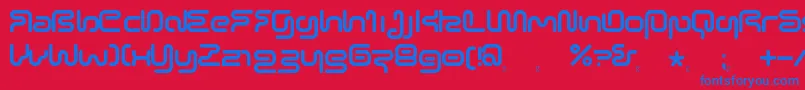 Шрифт SonicEmpireV2 – синие шрифты на красном фоне