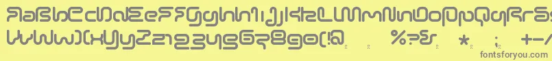 SonicEmpireV2-Schriftart – Graue Schriften auf gelbem Hintergrund