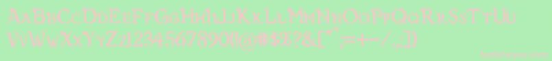 VecnaBold Font – Pink Fonts on Green Background