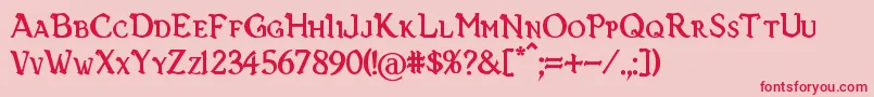 VecnaBold Font – Red Fonts on Pink Background