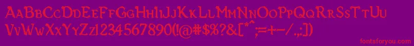 VecnaBold Font – Red Fonts on Purple Background