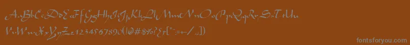 Шрифт AivakaRegular – серые шрифты на коричневом фоне