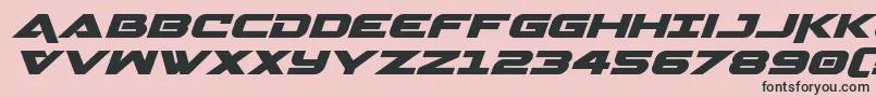 Geminaexpandital Font – Black Fonts on Pink Background