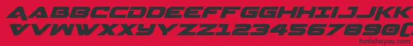 Geminaexpandital-fontti – mustat fontit punaisella taustalla