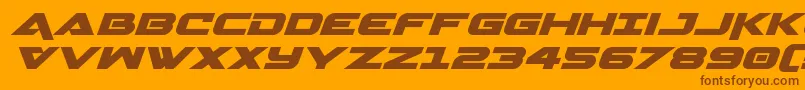 Geminaexpandital-fontti – ruskeat fontit oranssilla taustalla