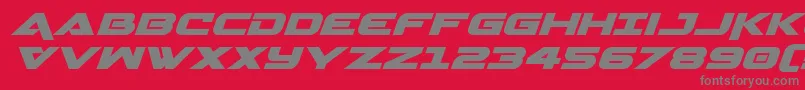 Geminaexpandital Font – Gray Fonts on Red Background