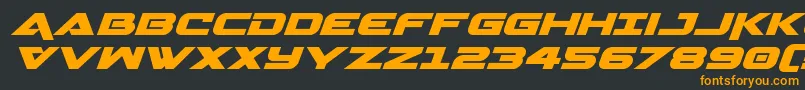Geminaexpandital Font – Orange Fonts on Black Background