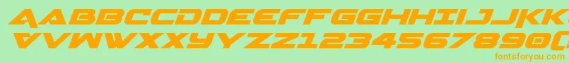 Police Geminaexpandital – polices orange sur fond vert